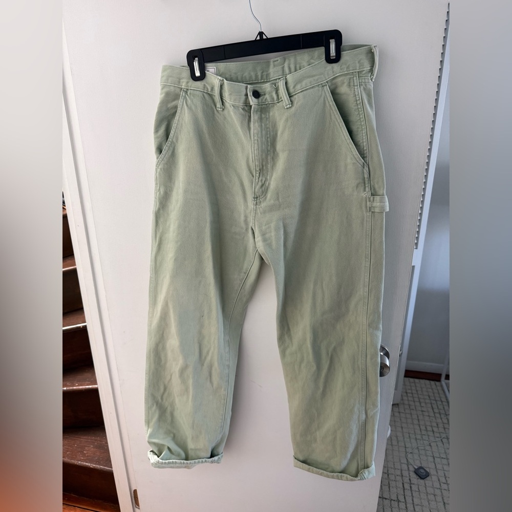 Gap Men's Light Green Carpenter Pants Size 33x32